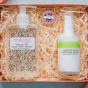 Hand & Body Gift set melan skincare body lotion hand was lip balm
